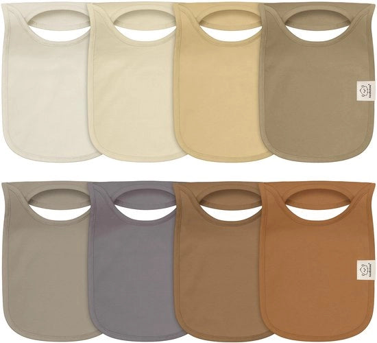 Set di 8 asciugamani per bambini - asciugamani a triangolo con cordino, asciugamani per bimbi superassorbenti, bandane per neonati, asciugamani per bimbi in cotone biologico, asciugamani per bimbi (terracotta)
