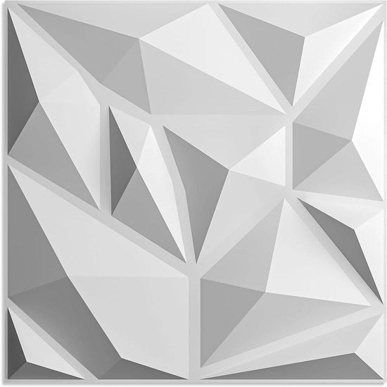 Pannelli decorativi in PVC per parete per decorazione di interni | 3D rivestimento per parete per salotto gaming | 30 x 30 cm bianco | 20 pezzi