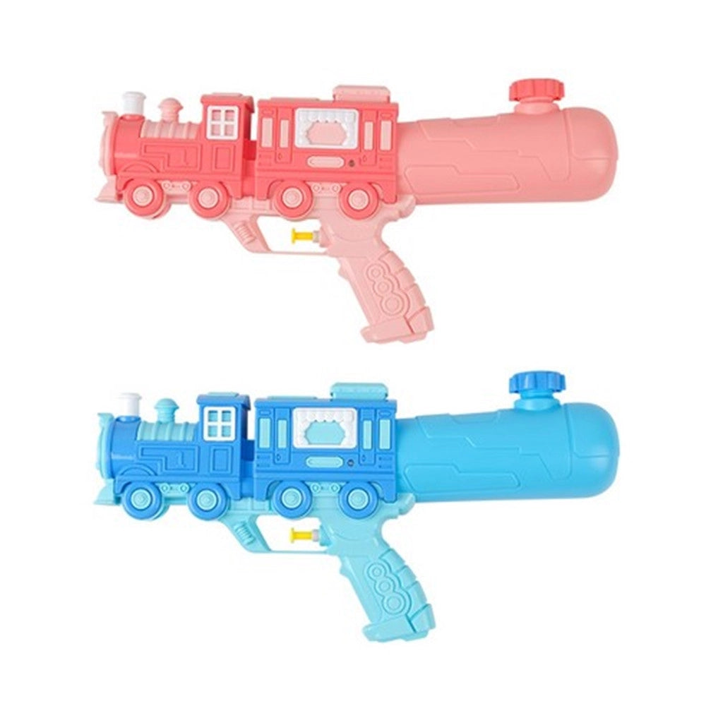 Trade Shop - Pistola Ad Acqua 5183 Design Locomotiva Con Vagone Per Bambini Gioco Estivo 23 Cm 618553 -