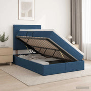 Letto con contenitore e materasso Blu 120 x 200 cm Tessuto 3459500