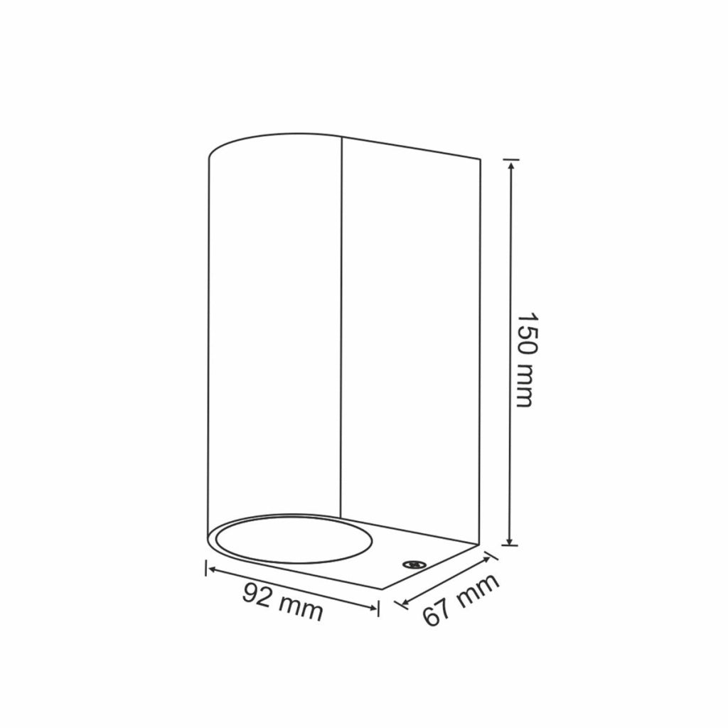 Applique esterna ovale IP44 2xGU10 nera su/giù Boston Polux