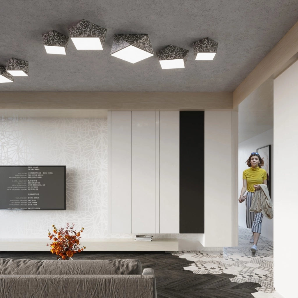 Lampada da soffitto HEXA 35 argento