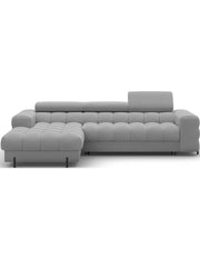 Divano ad angolo sinistro convertibile Grigio scuro mélange comfort premium 285x99x181cm FILTRO