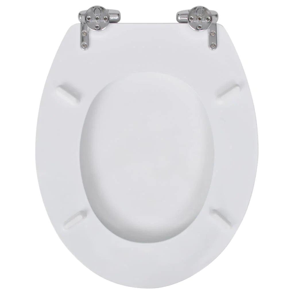 Sedile WC con coperchio a chiusura ammortizzata MDF bianco 02_0002875
