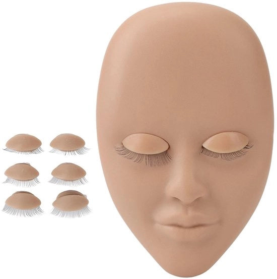 Manichino occhi 3D simulato - Orefice - Palpebre sostituibili - Estensione ciglia - Addestramento - Materiale gomma/silicone