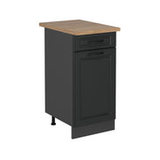 Mobiletto base per cucina R-Line Antracite rustico/Antracite 40 cm, PL Rovere Vicco