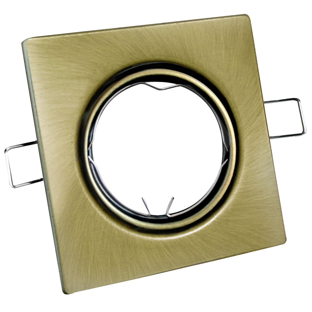 Faretto incasso quadrato patina oro orientabile 3x Polux