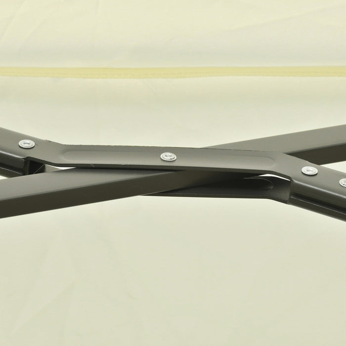 Ombrellone da Giardino Doppio 440x270x250 cm in Poliestere Beige