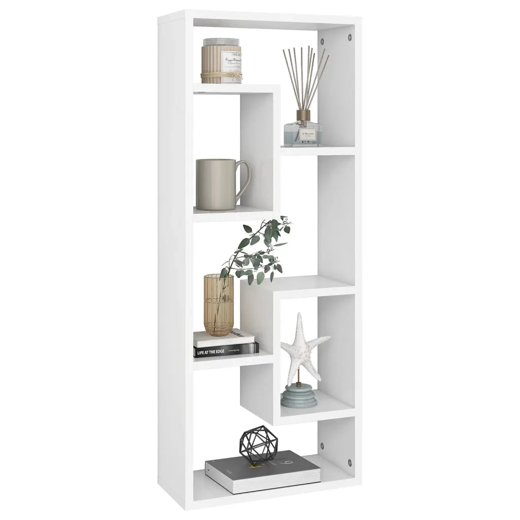 Scaffale a Parete Bianco 36x16x90 cm in Legno Multistrato 803011