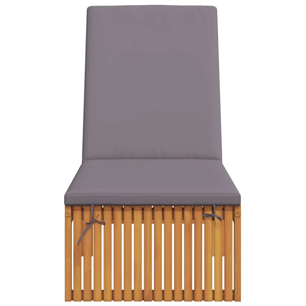Lettino da sole con cuscino Olio Naturale 200 x 55 x 94 cm 4108116