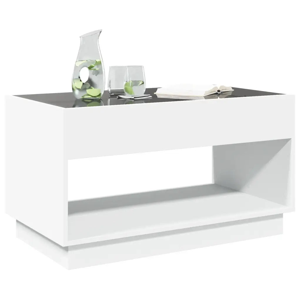 Tavolino da Salotto con LED Infinity Bianco 90x50x50 cm 847665