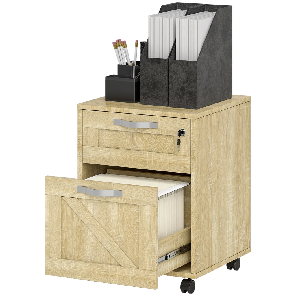 Scrivania con Cassetti ¨C Zephmum ¨C 41x42x56cm Legno Naturale