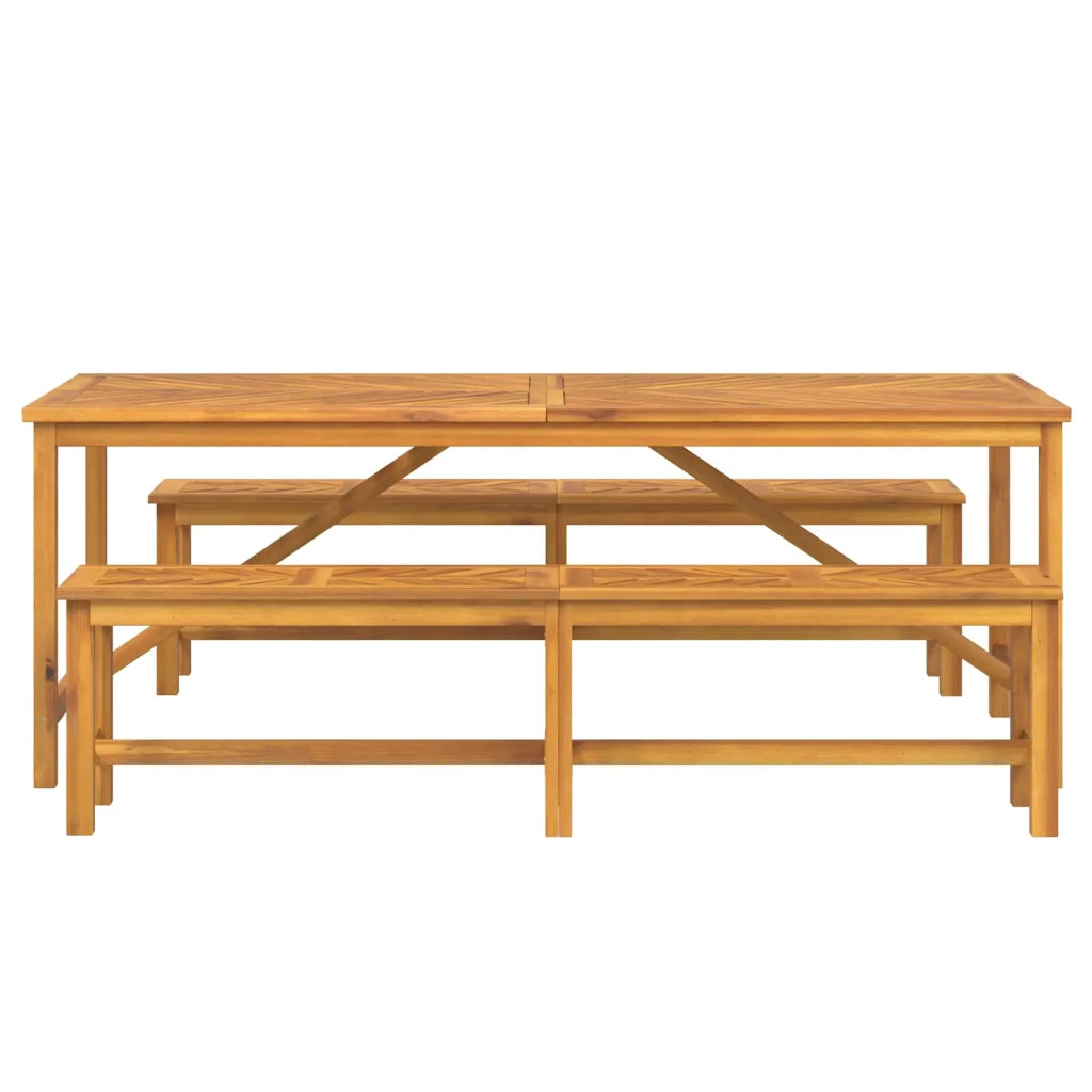 Set da Pranzo per Giardino 3 pcs Marrone 3154119