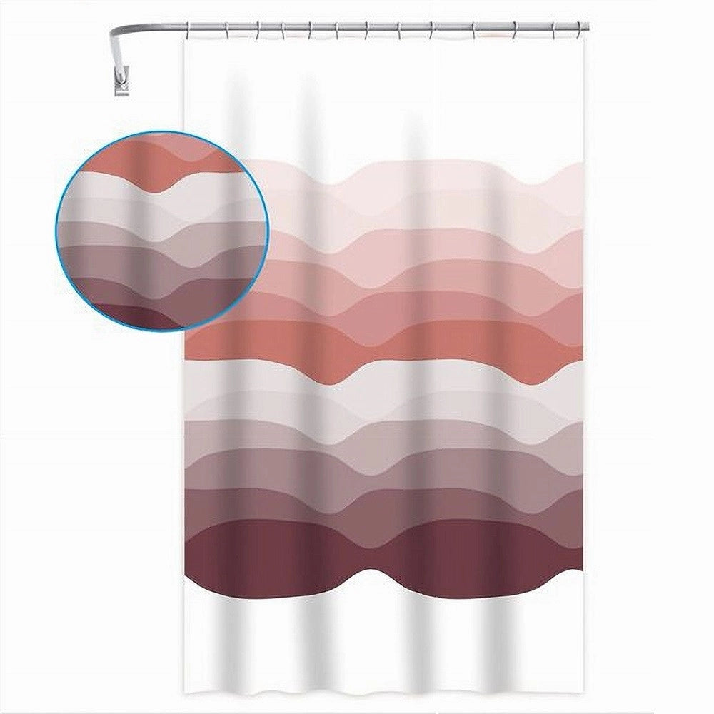 Trade Shop - Tenda Per Doccia Vasca Bagno Con 12 Ganci Gradazioni Di Colore 180x200 Cm 87573 -