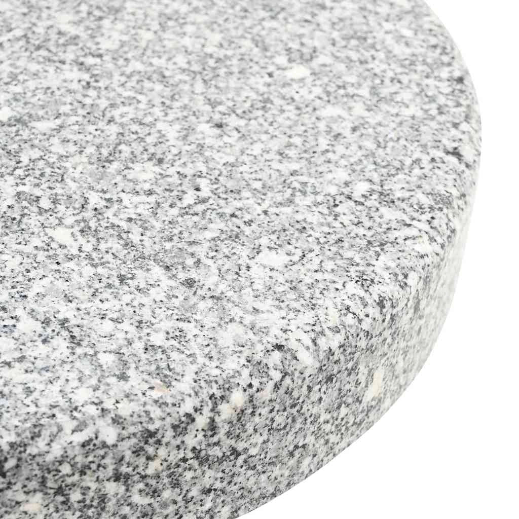 Base rotonda per ombrellone da esterno con ruote 45 x 45 x 45 cm in granito grigio codice 02_0058855