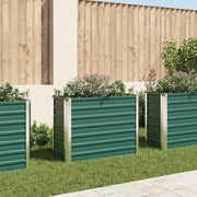 Letto Rialzato Giardino in Acciaio Zincato 100x40x77 cm Verde 44853