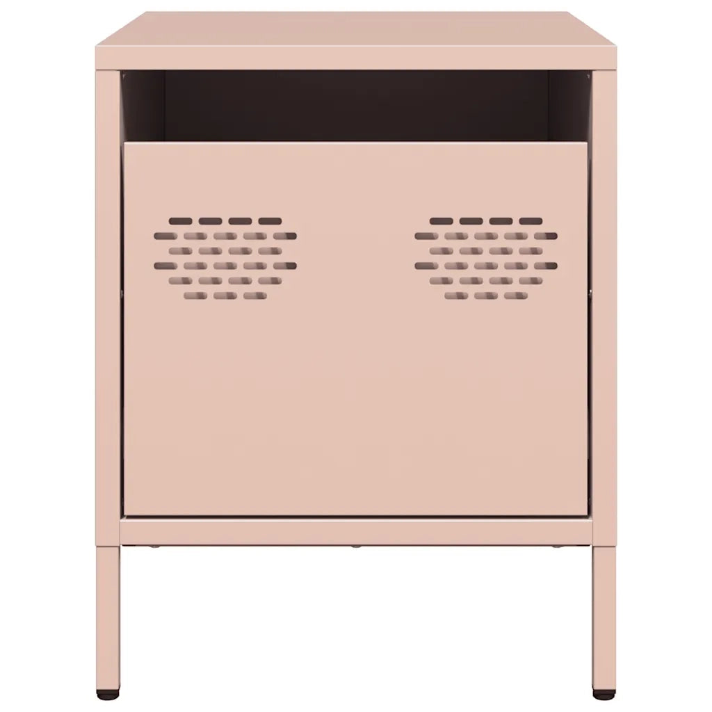 vidaXL Comodini 2 pz Rosa 35x39x43,5 cm in Acciaio