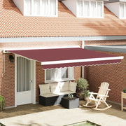 Tenda da Sole Retrattile Manuale Bordò 400x300 cm 3215315