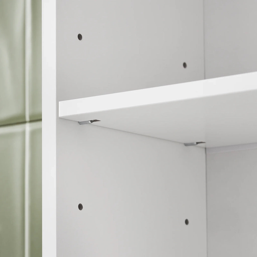 Scaffale per bagno con armadio Mensole bagno Armadio per lavatrice Armadio sovrastruttura Bianco 65x20x182cm BZR165-W