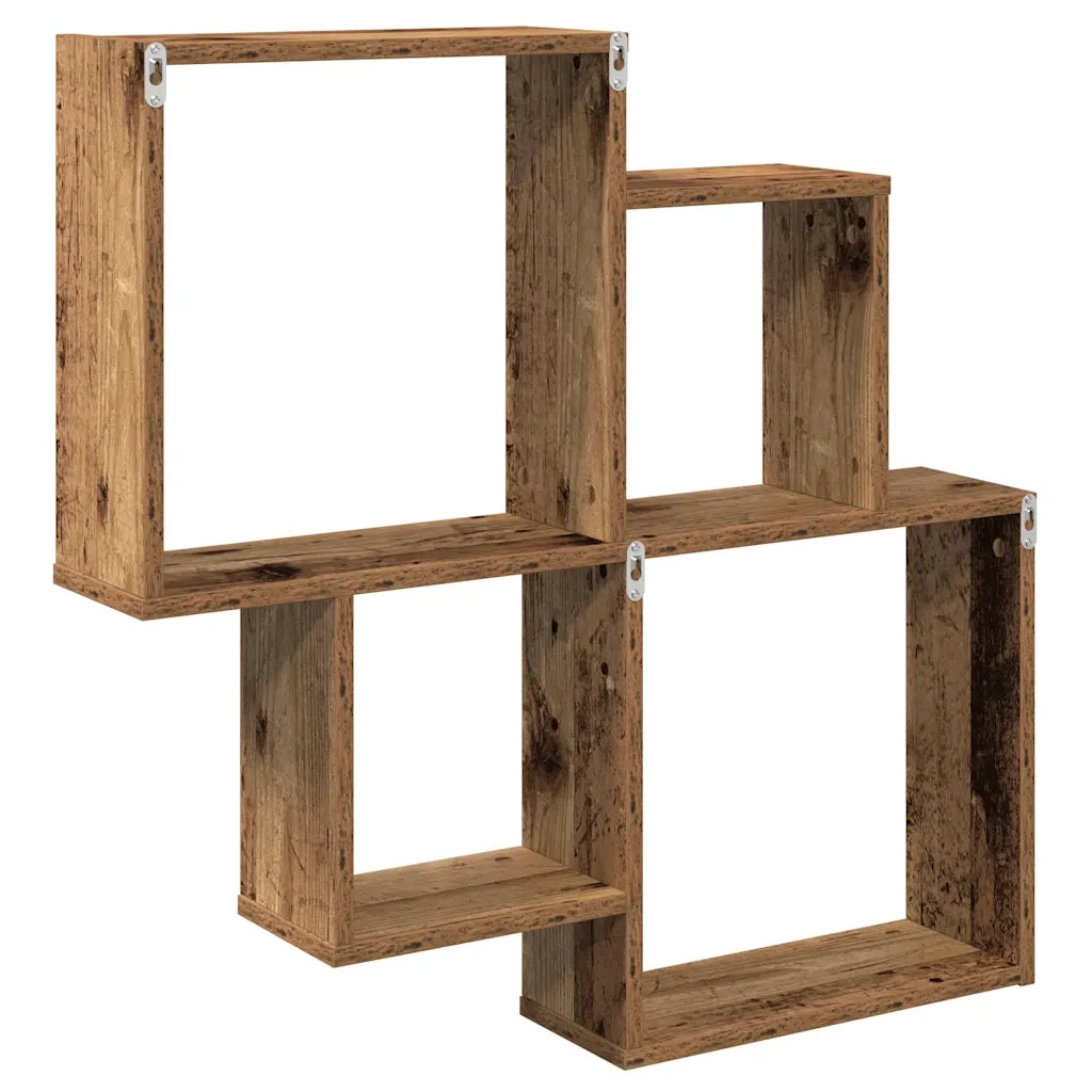 Mensola da Parete Legno Vecchio 80x15x78,5 cm Legno Multistrato