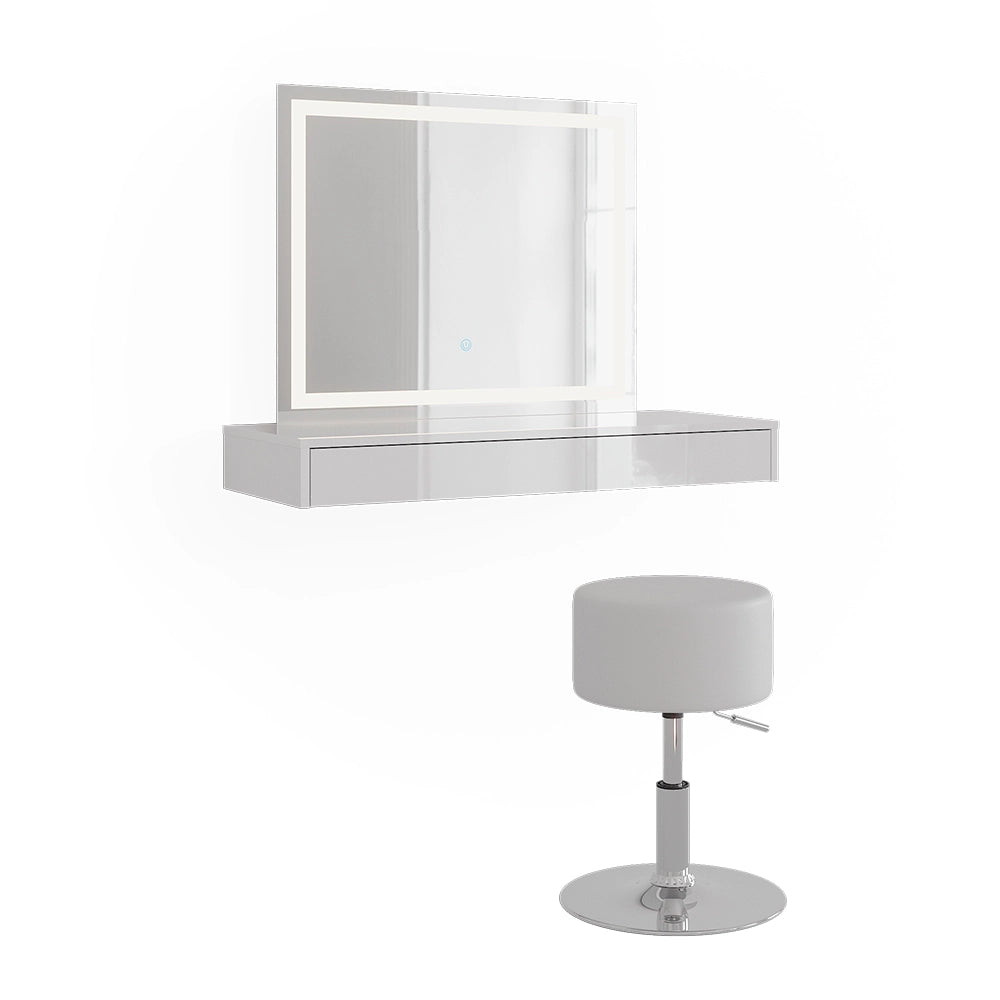 Vicco Tavolo da toeletta Bianco 100 cm 3 parti