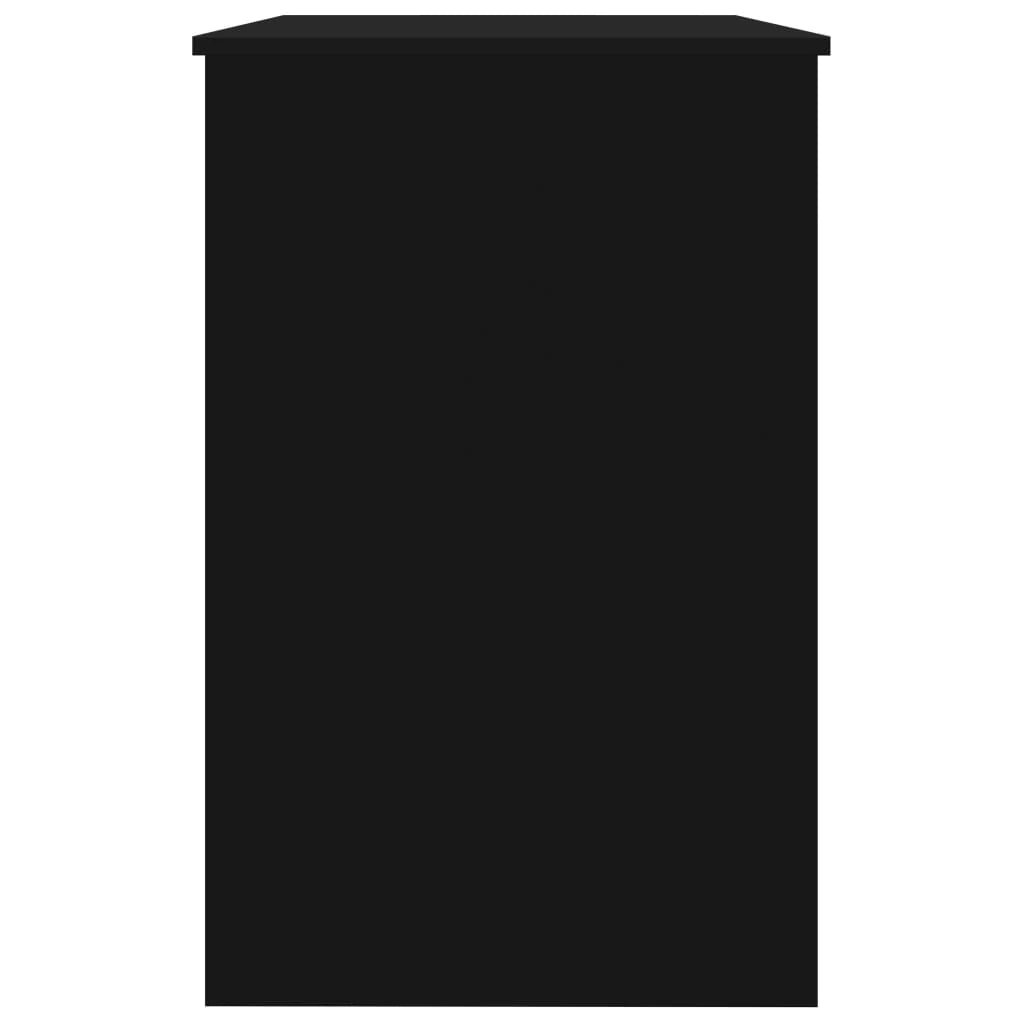 Scrivania tavolo postazione di lavoro mobile per computer studio 100 x 50 x 76 cm legno ingegnerizzato nero 02_0023888