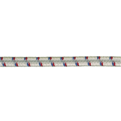 Corda elastica in polipropilene Ã˜ 8 mm. bianca inserti colorati 70 mt.