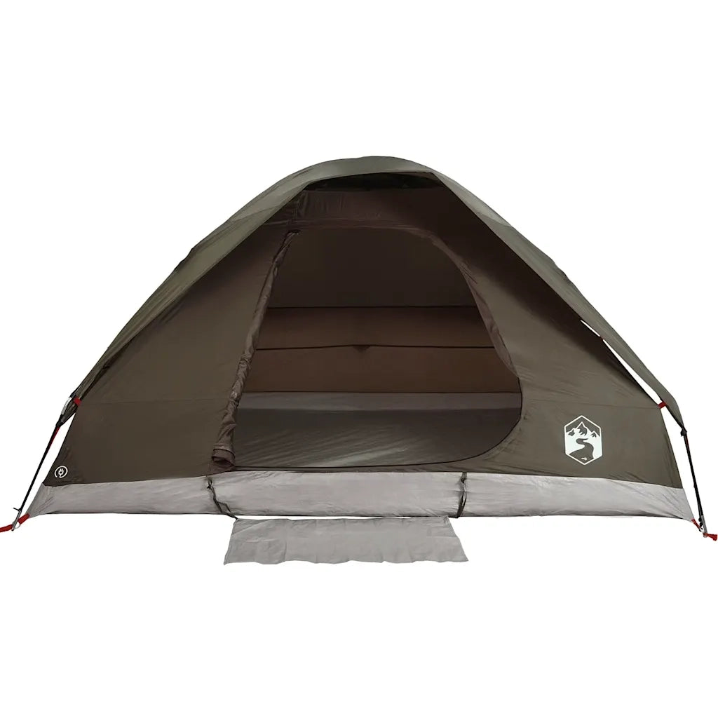 Tenda da Campeggio a Cupola per 2 Persone Marrone Impermeabile