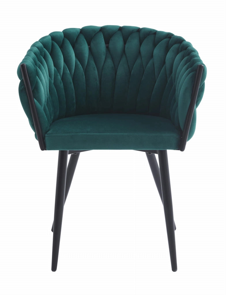 Sedia VALORA MAYAN - Ergonomica in velluto verde x 2