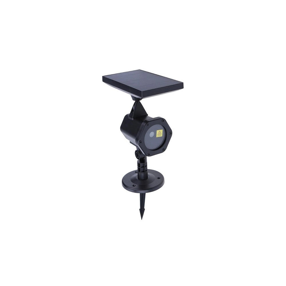 Trade Shop - Proiettore Laser Con Pannello Solare Natalizio Fascio Luce Verde Rosso -