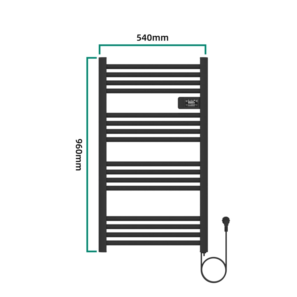 Scaldasalviette Elettrico Follo 96 x 54 cm 500 W Nero pro.tec