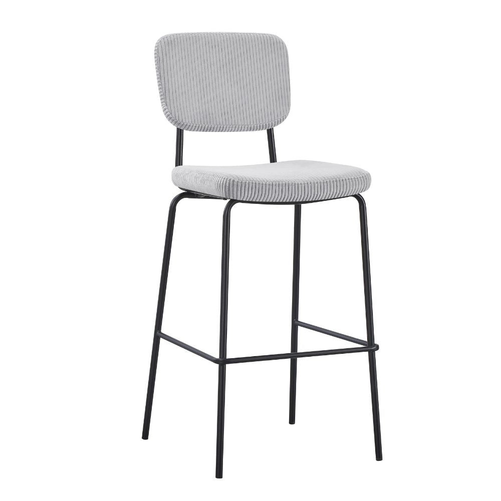 Sgabello imbottito Juno grigio chiaro 43x52,5x111H – Il comfort in stile industriale