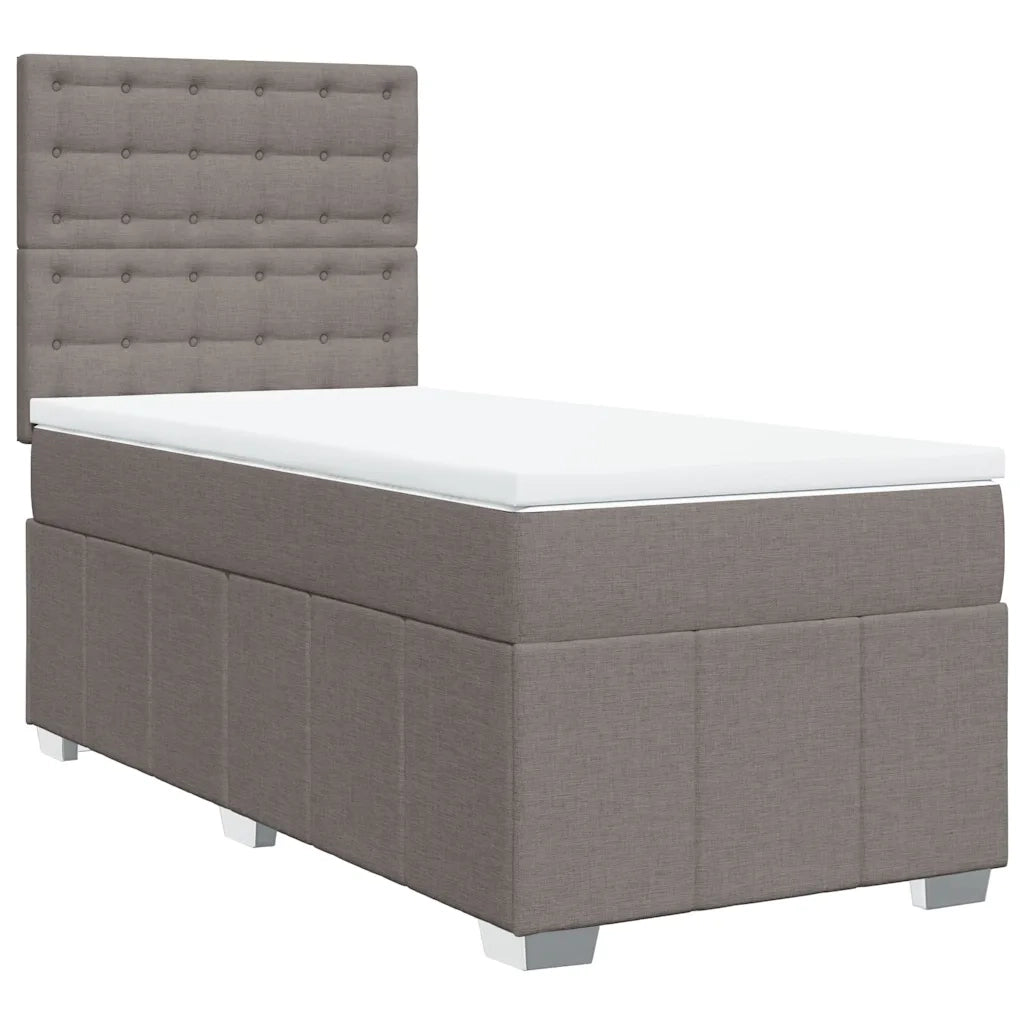 Giroletto a Molle con Materasso-Struttura Letto Tortora 80x200 cm inTessuto 624460