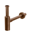 Sifone per lavabo e bidet del bagno, modello minimal in acciaio inox 304 - cromato Colore: Copper metal spazzolato PVD