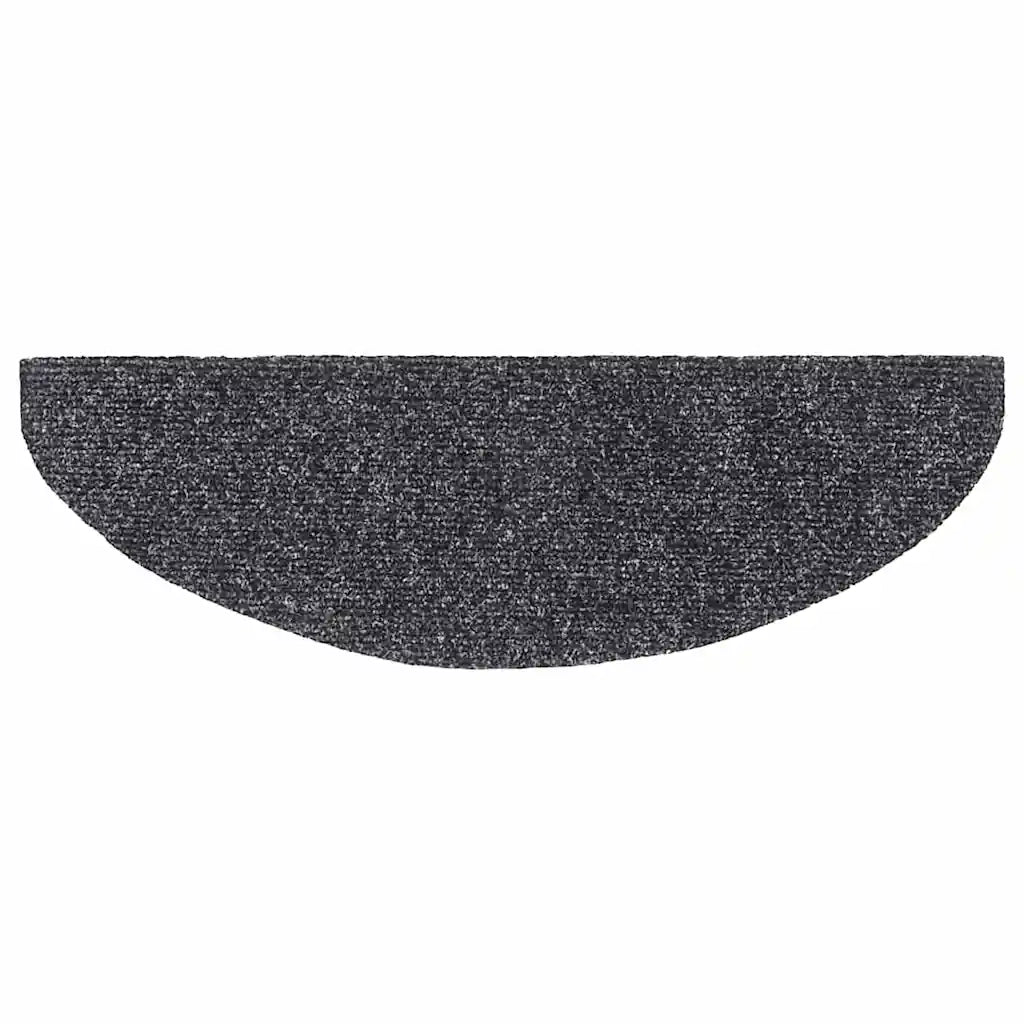 Tappetini Autoadesivi per Scale 30 pz Grigio Scuro 65x21x4 cm