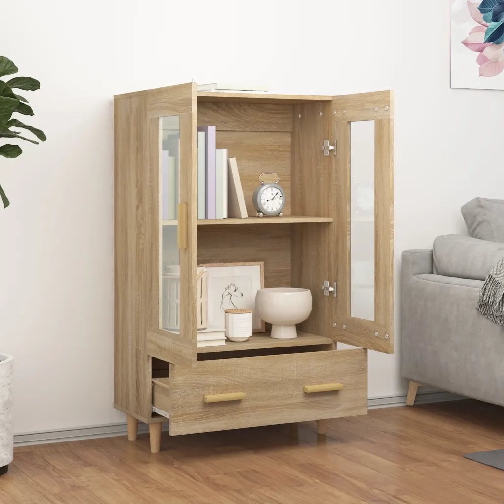 Credenza Rovere Sonoma 70x31x115 cm in Legno Multistrato cod mxl 23497