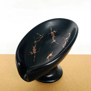 Bacetto di sapone ceramico - Contenitore decorativo di sapone - Nero