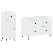Set di Armadi da Bagno da 2 Pezzi BREDA Bianco Lucido 3417724
