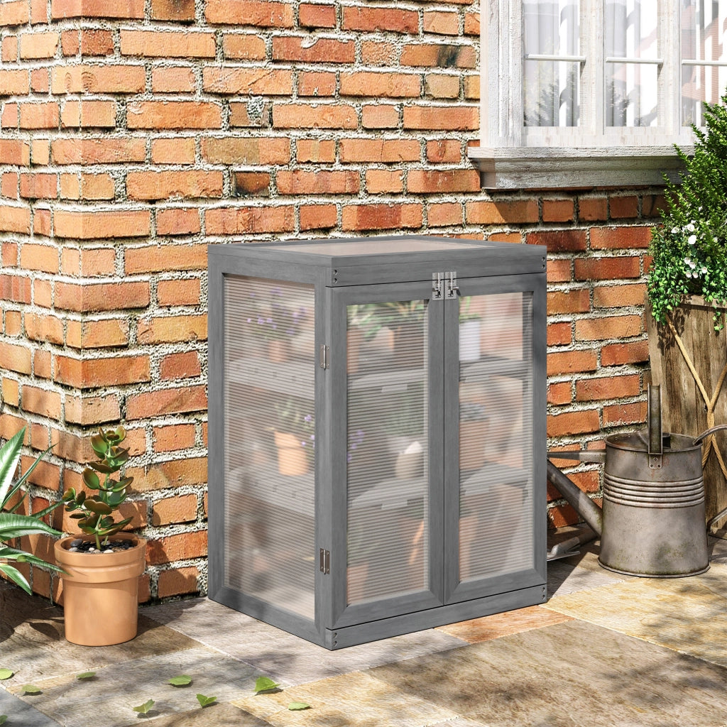 Serra da Giardino ¨C Zephmum ¨C Legno e Policarbonato Trasparente 58x44x78cm