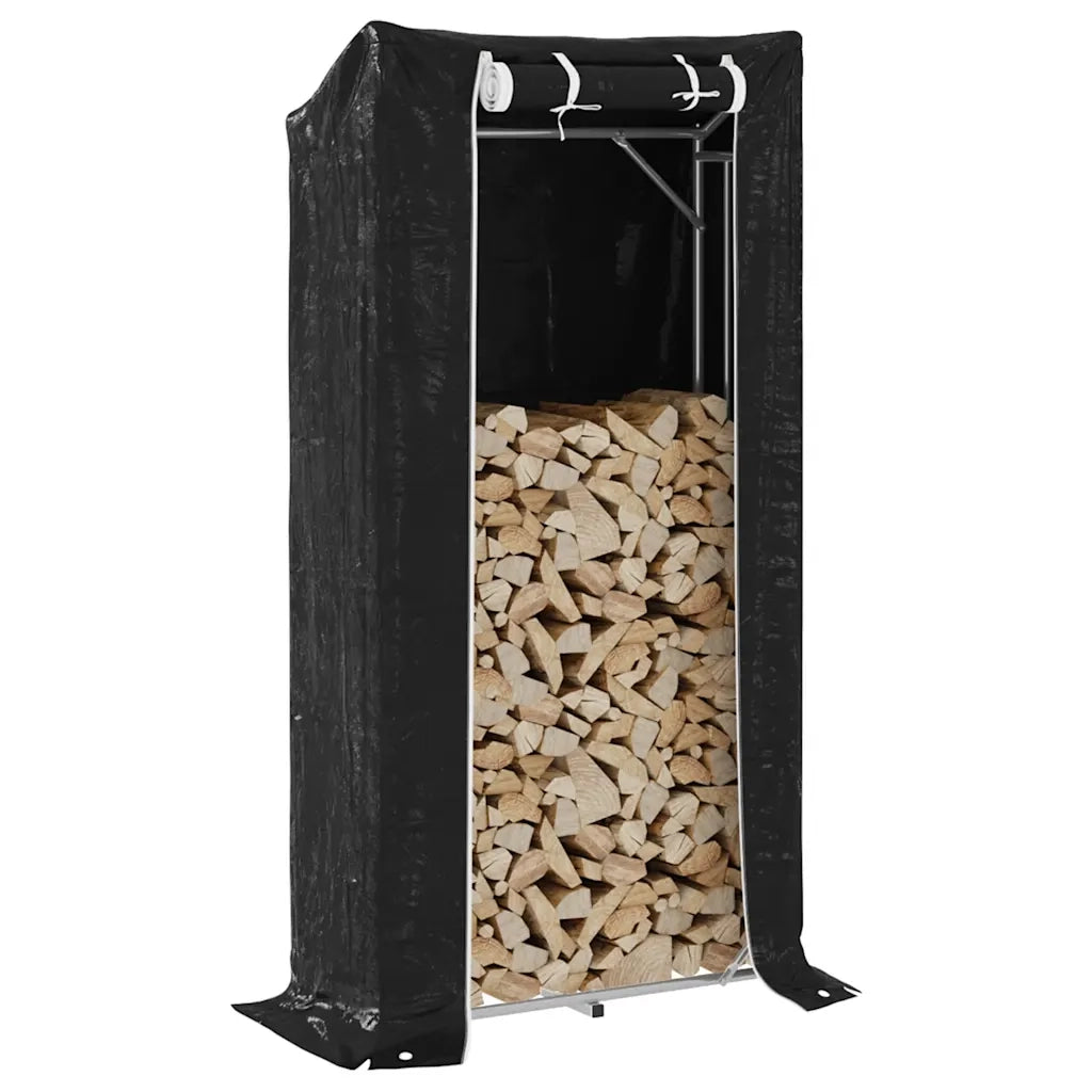 vidaXL Rastrelliera per Legna con Copertura Antipioggia 100x40x200 cm