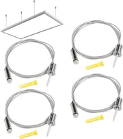 4 pezzi di sostegno flessibile per cavi - 15 mm × 2 m - per lampade LED - fissaggio al soffitto.