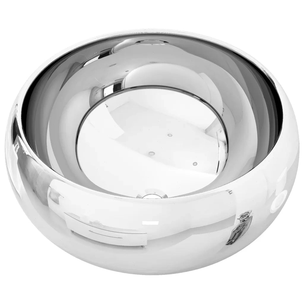 Lavandino 40x15 cm in Ceramica Argento 143497