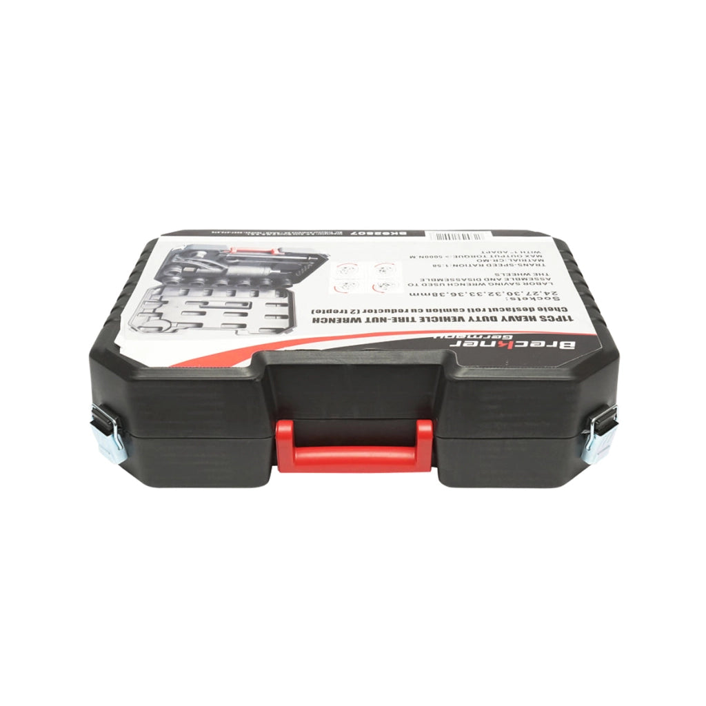 Chiave per smontare ruote di camion con riduttore a 2 velocità con bussole da 24, 27, 30, 32, 33, 36, 38 mm Breckner Germany