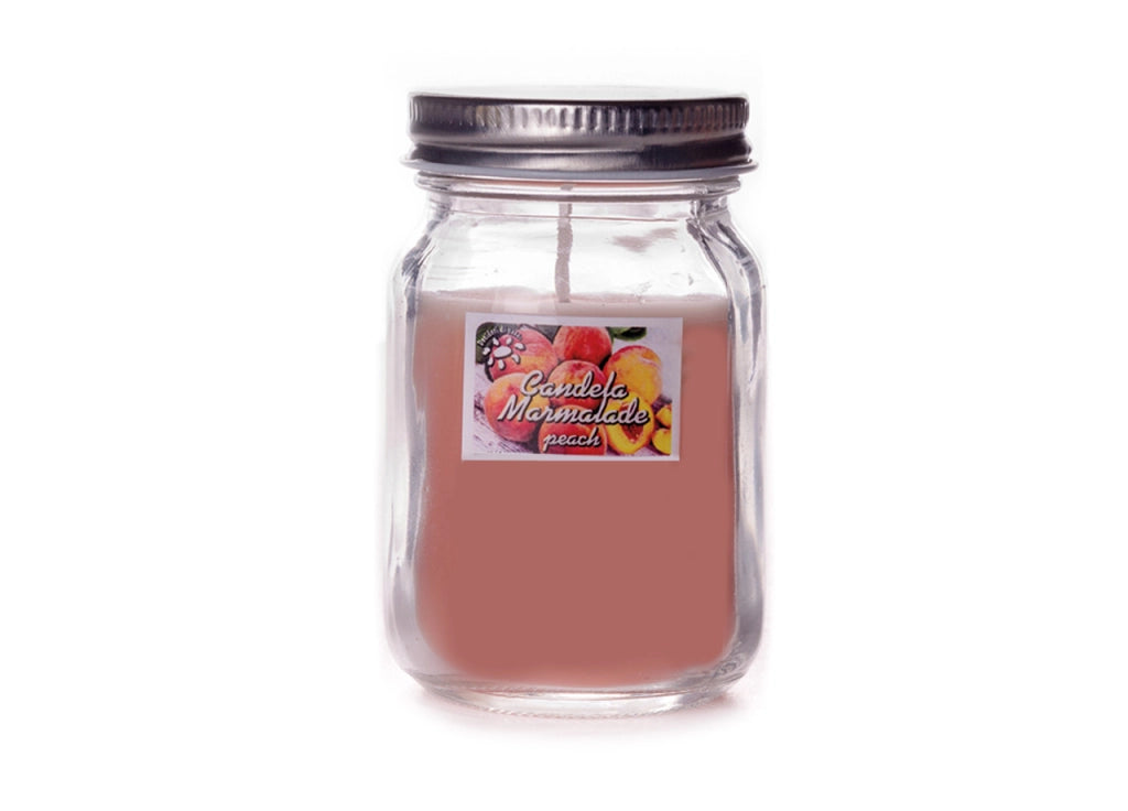 Candele Profumate In Barattolo Di Vetro Modello Marmalade In Varie Fragranze - Candela - Pesca