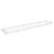 Aiuola rialzata in gabbione di acciaio zincato 500 x 100 x 20 cm Argento 02_0039897