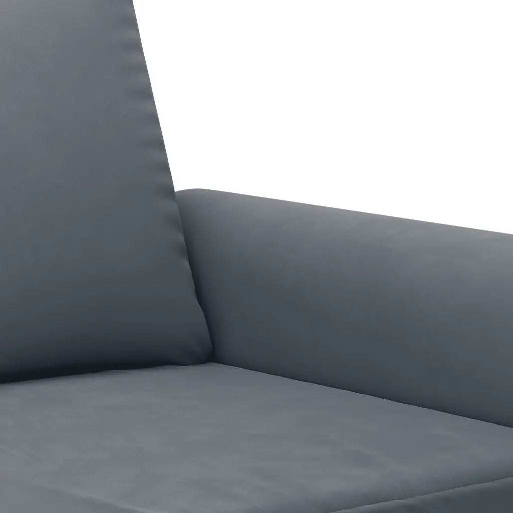 Set di Divani 2 pz con Cuscini Grigio Scuro in Velluto 3202251