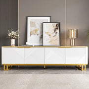 Mobile TV con Ante ¨C MINIMAL ¨C Legno, Design Geometrico, 160x37.5x48 cm