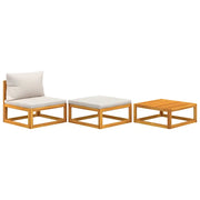 Set Mobili da Giardino 3 pz con Cuscini Legno Massello di Acacia CFW2112022