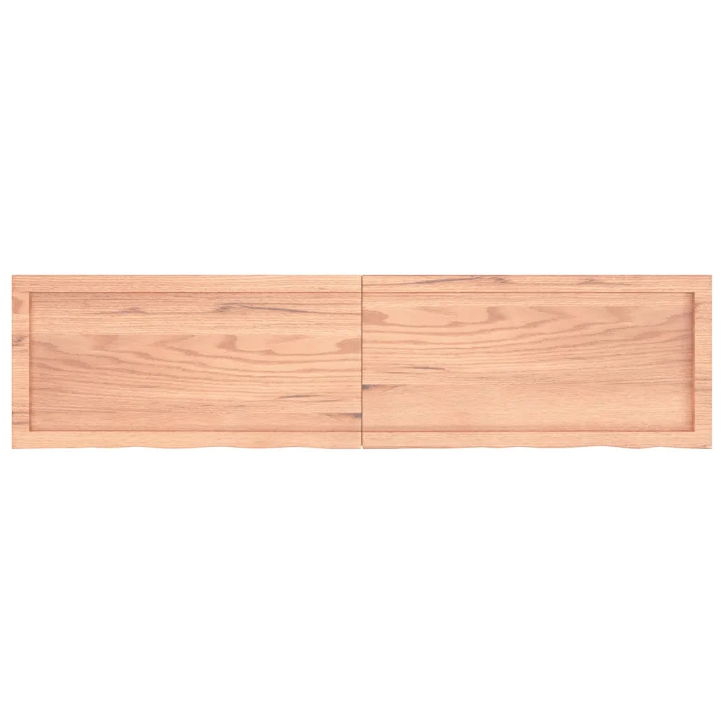 Piano Bagno Marrone 160x40x(2-4) cm Legno Massello Trattato 3156155