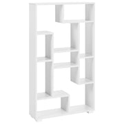 Libreria Industriale 9 Scaffali bianco con schienale aperto stile moderno